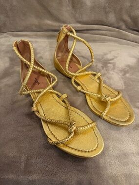 Alaia Gold Gladiator sandals